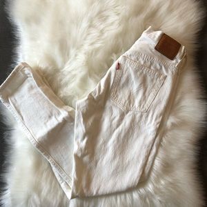 LEVI 501 S - white distressed - 23 x 28